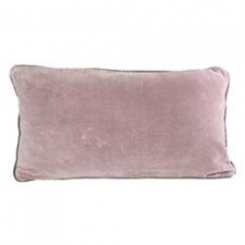 Mushroom Pink velvet rectangular, breakfast cushion by Raine & Humble